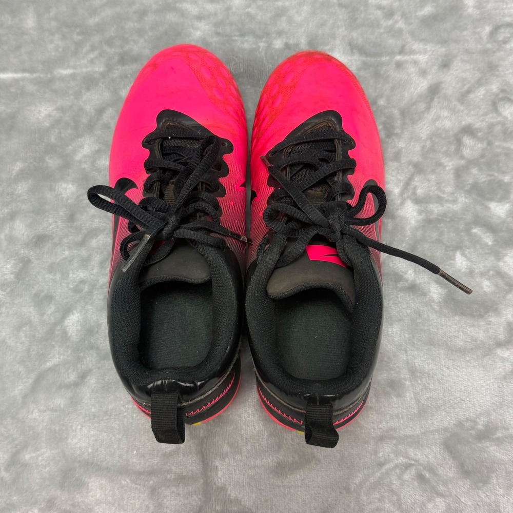 Nike Fastflex Girls Softball Cleats Pink Black Size 2Y - Picture 9 of 10